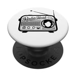 Tête de radio rétro vintage PopSockets PopGrip Interchangeable