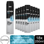 Lynx XXL Antiperspirant Deodorant Body Spray Ice Chill 72-Hour 250ml, 18Pack