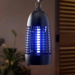 LED mygge / Insektfælde lampe med UVA lys - rækkevidde: 35 m² - Sort