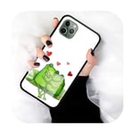 Cute Green Frog Tempered Glass Mobile Case For iphone 11 Pro Max XS XR X 8 7 6 6S Plus SE 2020 Coque Bags-T06-for iPhone 8 Plus