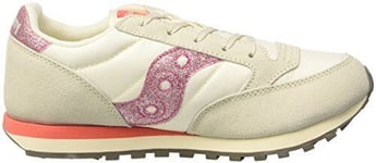 Saucony Chaussure Fille En Daim Et Tissu Crème + Paillettes Seulement N. 31.5