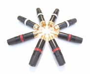 8 Neutrik Gold RCA Phono NYS373 red & white Rean Professional solder connectors