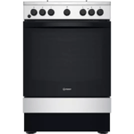 Indesit IS67G5PHX/UK, 60Cm Gas Single Cavity Cooker with Grill and Timer