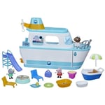 Figurine - PEPPA PIG - Le bateau de croisière - Coffret de jeu à étages avec 17 pièces - Jouets préscolaires