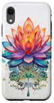 Coque pour iPhone XR Fleur de Lotus Japonais Yoga Zen Bouddha Coloré Floral