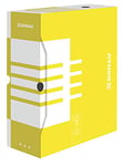 DONAU 7662301FSC-11 Lot de 20 boîtes de rangement en carton recyclé solide Format A4 Largeur du dos Jaune Certifié FSC®