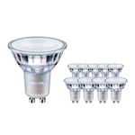 Philips LED Master Value Dimtone Dimmable Spot Light, Glass, Clear, GU10, 4.9W, 50w 2700k-2200k 36 Degree's (New Pack 10)