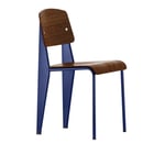 Vitra - Standard, Prouvé Bleu Marcoule, Black Pigmented Walnut - Matstolar - Jean Prouvé - Träfärgad - Metall/Trä