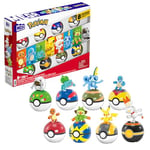 Mega Pokémon Coffret Construction Dresseur Débutant, avec 8 Figurines Articulées Dont Pikachu, 8 Poké Ball, 191 Pièces, Jouet Enfant, A Partir De 6 Ans, HTJ75