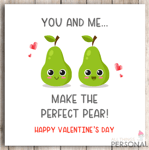Funny Valentines Day Card for Husband Boyfriend Fiance Valentine's Pear Joke