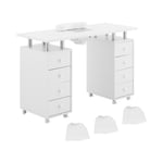 physa Nagelbord - 8 lådor hjul Utsug