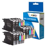 Fimpex Compatible Ink Cartridge Replacement for Brother DCP-J525W MFC-J430W MFC-J625DW MFC-J825DW MFC-J835DW MFC-J5910DW MFC-J6510DW MFC-J6710DW MFC-J6910DW LC1240 (Black/Cyan/Magenta/Yellow, 15-Pack)