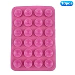 Silikon Sugkopp Mobil Hållare - 10-Pack - Rosa