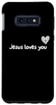 Coque pour Galaxy S10e Jésus vous aime Christ est roi la Bible Religieux Chrétien