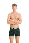 PUMA Men's Heritage Stripe Boxer Shorts, Green Combo, S