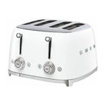 Smeg Toaster / Grille Pain 4 Fentes 2000W Thermostat Réglable Blanc -