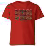 Back To The Future Destination Clock Kids' T-Shirt - Red - 3-4 Years - Red