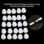 10/30/50 Pcs Nail Drill Plastic Protection Caps Electric A 10