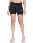 adidas Pacer 3S 2 in 1 Shorts (1/4) Womens, Black/White, L