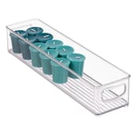 iDesign Cabinet/Kitchen Binz boîte de rangement, petit bac pour réfrigérateur en plastique, boîte longue, transparent