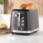 BLACK+DECKER 2-Slice Toaster Customizable Toast Defrost Reheat Sleek Matte BLACK