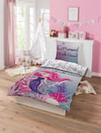 Sängkläder med sjöjungfru för barn - 100x140 cm - Bli en sjöjungfru - 2 i 1 design - Bäddset med sjöjungfru i 100 % bomull