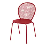 Fermob - Lorette Chair Chili 43 - Ulkona käytettävät ruokailutuolit - Frédéric Sofia - Punainen - Metalli