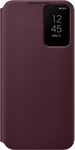 Official Samsung Galaxy S22 Plus Smart Clear View Cover Burgandy-EF-ZS906CEEGWW