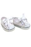 Sophia's 18" Baby Doll Trainers with Laces, White Dolls Shoes