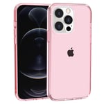 Hard PC + Soft TPU Deksel Til iPhone 14 Pro Max - Transparent Pink