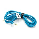 Vhbw - Câble audio aux compatible avec Bose QuietComfort QC35-2 casque - Avec prise jack 3,5 mm, microphone, bouton de réponse d'appel, bleu