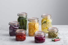 Kilner Clip Top Square Preserving Jars for Airtight Food Storage, Pickles & Jam