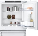NEFF N50 KU1212FE0G Under Counter Fridge with Flat Hinge, Super Cooling Function, Wi-Fi Enabled, Safety Glass Shelves, 82 x 60cm, Integrated