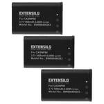 EXTENSILO 3x Batteries remplacement pour Casio NP-90, NP-90DBA pour appareil photo, reflex numérique (1800mAh, 3,7V, Li-ion)