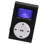 PUSOKEI Mini MP3 Music Player, Mini LCD Screen Display MP3 Player, MP3 Player with Back Clip Sports Music Player Walkman with 3.5mm Audio Soppurt TF Card (not Included)(black)