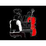 Musicians Jazz Piano Illustration Art Print Poster Wall Decor