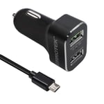 ENNOTEK Quick Charge 2.0 Car Charger, 30W Dual USB Fast Charger Car Adapter for Smart Phones, Tablets, sat navs, Dash Cams, etc.