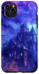 Coque pour iPhone 11 Pro Max Foreboding Haunted House Sky Tourbillons Gothiques Chauves-souris