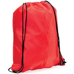 eBuyGB Pack of 10 Drawstring Rucksack Gym Bag Children's Backpack, 41 cm, 2.7 L, Red