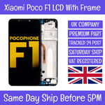 Xiaomi Poco PocoPhone F1 Replacement LCD Display Screen Touch Digitizer + Frame