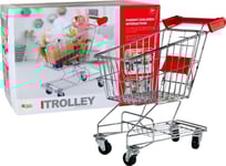 Leantoys Kundvagn Metall Barnkorg Silver Stor Lean Toys