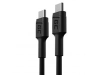 GreenCell USB-C till USB-C ladd- och synkkabel PowerStream PD 60W Ultra Charge QC3.0 (0.3 meter)