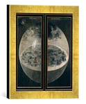 Kunst für Alle 'Image encadrée de Hieronymus Bosch H. Bosch, Création du Monde, d'art dans Le Cadre de Main de qualité Photos, 30 x 30 cm, Doré Raya