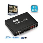Mini Boitier Passerelle Multimédia Lecteur 1080P HDMI Téléviseur HD Tv 8Go Noir YONIS