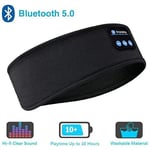 Sovhörlurar - Pannband med Bluetooth Hörlurar och Mikrofon - Svart