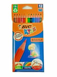 Bic Kids Evolution Coloured Pencils Pack of 12 Recommended by Teachers New
