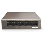 Switch de Bureau 5 Ports 10/100Mbps Base-TX RJ45 - Tenda TEF1105P-4-63W, POE Switch Ethernet, ,Switch Poe 4 Ports, plug&play