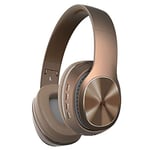 RTYU Wireless Headset Bluetooth 4.1 Stereo 5 Colors Headphone Foldable Headphones Built-in Mic For Android IOS (Color : Brown)
