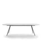 Flexform - Zefiro Dining Table Oval 200x100x74 Frame: Satined, Top: Canaletto Walnut - Matbord