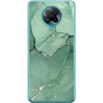 Xiaomi Poco F2 Pro Transparent Mobilskal Grön Marmor